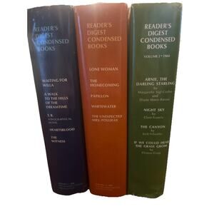 Reader's Digest Condensed Books ~ Decor Staging Office Home ~ Set of 3 Vintage